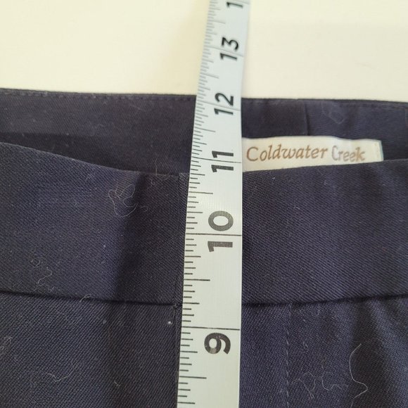 Coldwater Creek Pants Womens‎ 14Navy Blue Natural Fit Dress Trouser Office - Picture 9 of 12